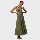 Amilia | Midi Flared Pleated Dress