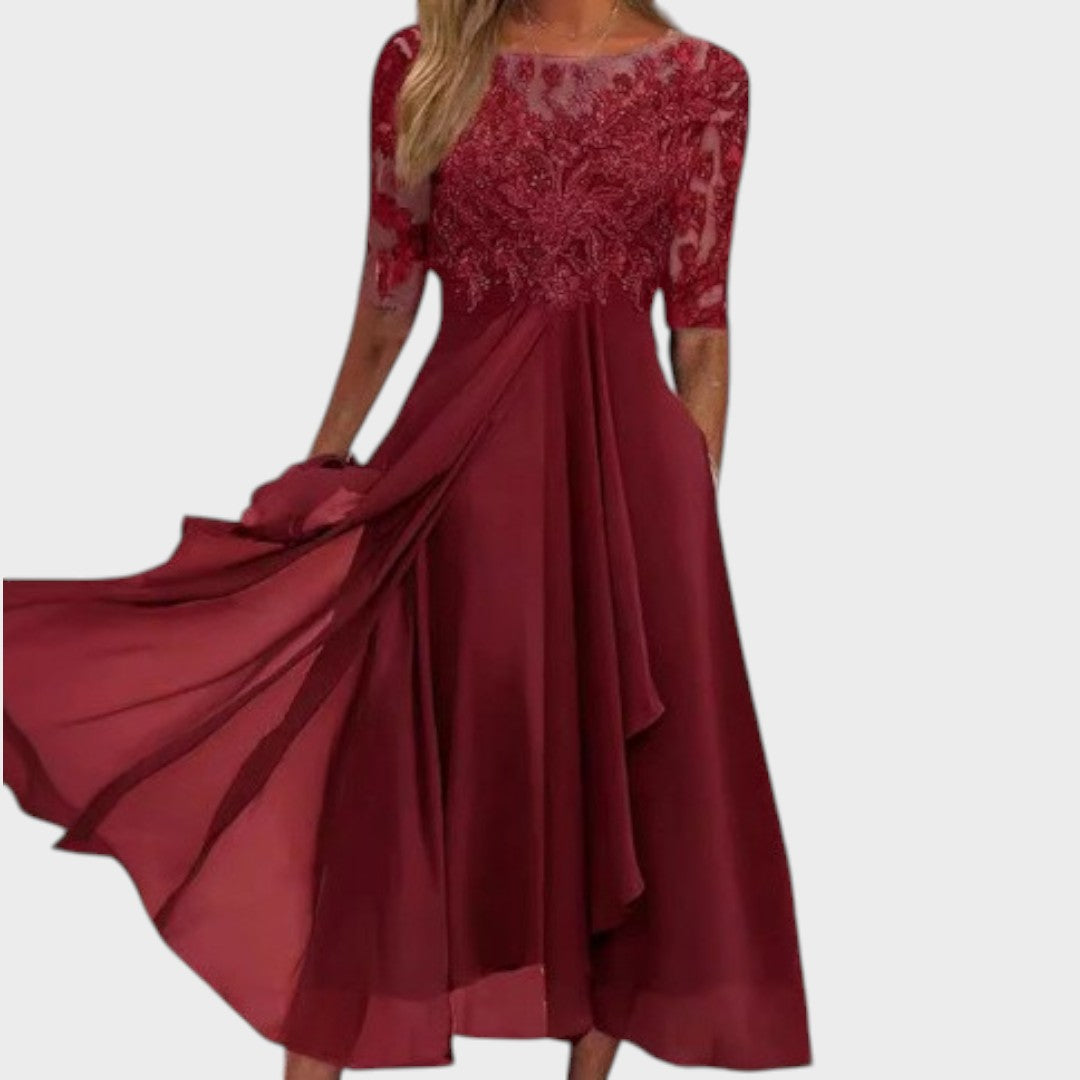 Gabhi – Midi Dress with Lace Details