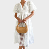 Julia – Lace Dress with Flared Sleeves