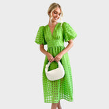 Julia – Lace Dress with Flared Sleeves