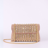 Alba | Chic Shoulder Bag with Chain and Coloured Diamonds