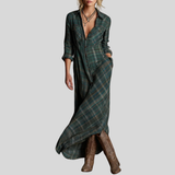 Valentina - Long Check Dress