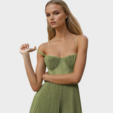 Amilia | Midi Flared Pleated Dress