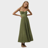 Amilia | Midi Flared Pleated Dress