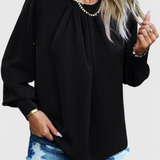 Dottie Long Sleeve Top with Lace Collar