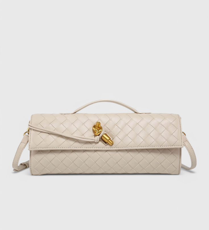 Melanie Clutch with Golden Knot Detail