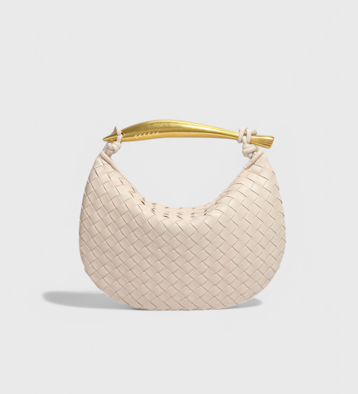 Paola - Woven Bag with Golden Handle