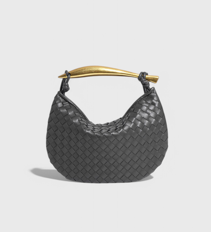 Paola - Woven Bag with Golden Handle