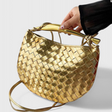 Paola - Woven Bag with Golden Handle