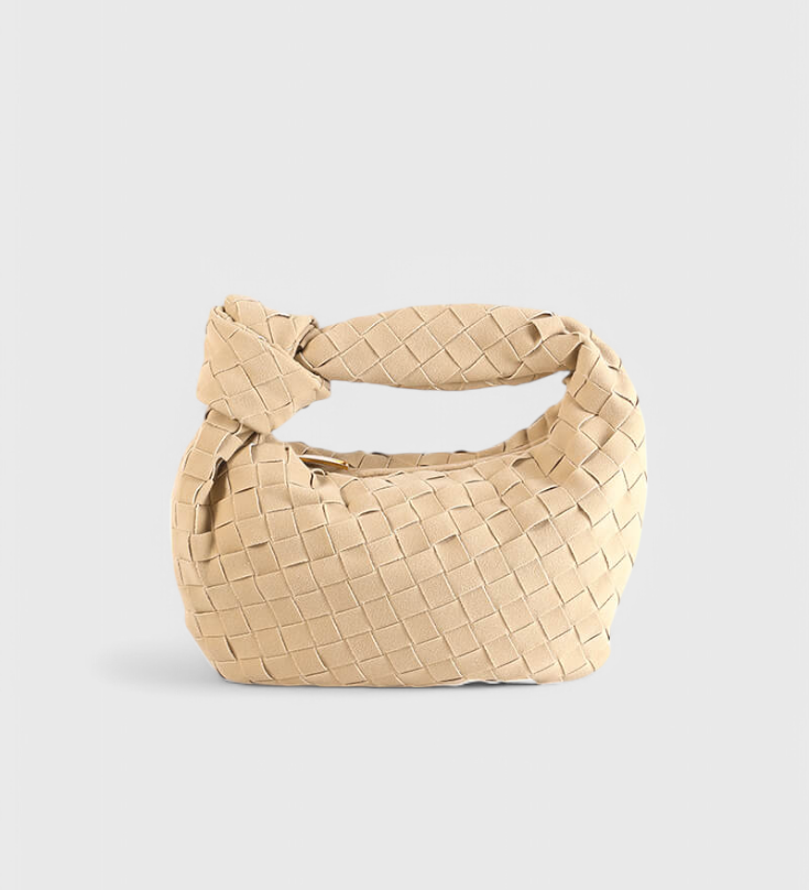 Remi Mini Woven Bag with Knot Detail
