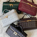 Milla Mini Woven Bag with Gold Accessories
