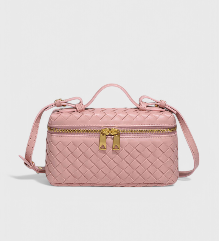 Milla Mini Woven Bag with Gold Accents