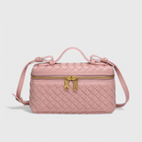 Milla Mini Woven Bag with Gold Accessories