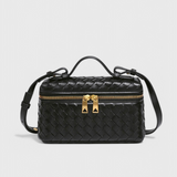 Milla Mini Woven Bag with Gold Accessories