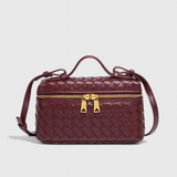 Milla Mini Woven Bag with Gold Accessories