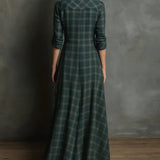 Valentina - Long Check Dress