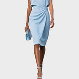 Moana – Long Sleeve Midi Dress with Round Neck