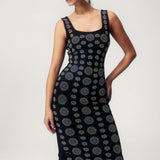 Moira - Diamond Dress Maxi Fitted Bandage Style