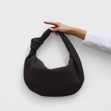 Lilac Medium Woven Bag with Knot Detail
