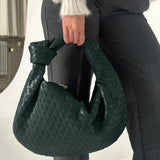 Sage Medium Woven Shoulder Bag