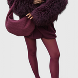 Lilac Medium Woven Bag with Knot Detail