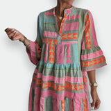 Juliane – Boho Swing Dress with Ruffle Details