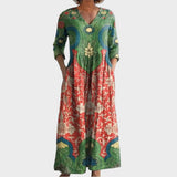 Benedicta - Vintage Floral Maxi Dress
